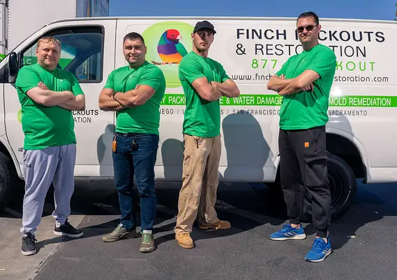 Water damage restoration crew in Alpine