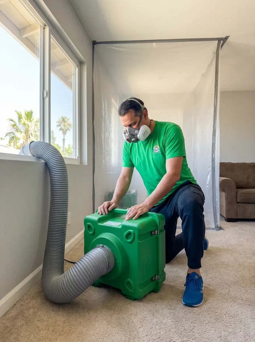 Air scrubber for mold cleanup in Alpine